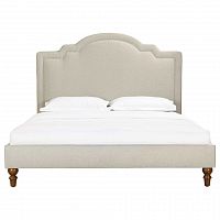 кровать двуспальная 120х200 бежевая cassis upholstered в Комсомольск-на-Амуре