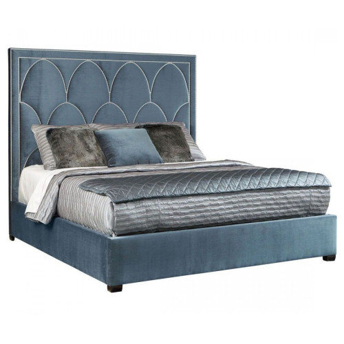 кровать двуспальная 180х200 голубая petals queen в Комсомольск-на-Амуре