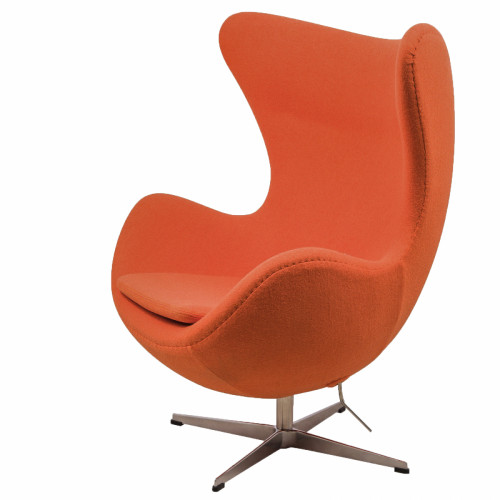 кресло egg chair кашемир оранжевое в Комсомольск-на-Амуре