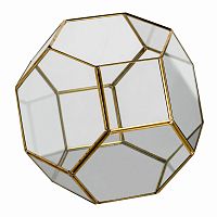 флорариум стеклянный с золотом в винтажном стиле honeycomb в Комсомольск-на-Амуре