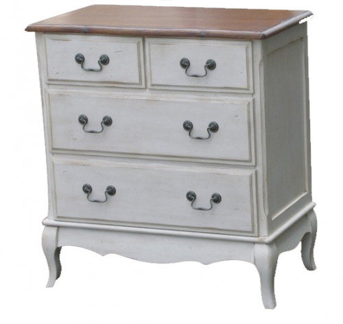 комод квадратный mobilier de maison белый, коричневый в Комсомольск-на-Амуре