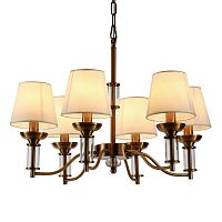 люстра walters 6 от delight collection прозрачная/бежевая/латунь в Комсомольск-на-Амуре