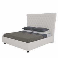кровать двуспальная 180х200 бежевая из велюра quicksand в Комсомольск-на-Амуре