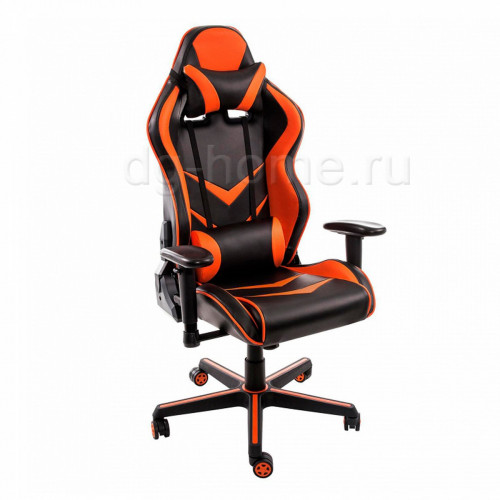 кресло компьютерное racer черное-оранжевое в Комсомольск-на-Амуре