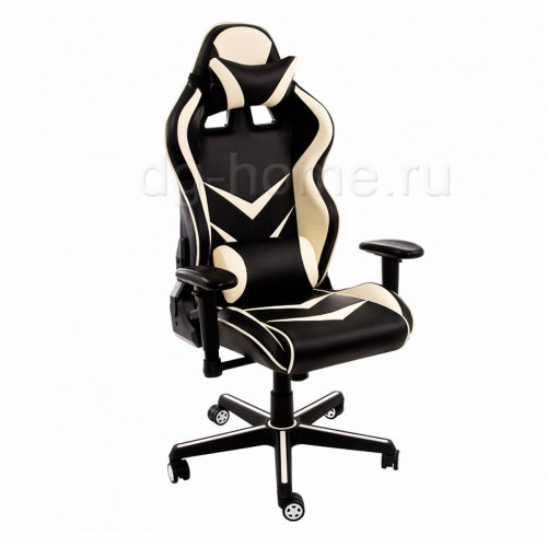 кресло компьютерное racer черное-бежевое в Комсомольск-на-Амуре