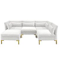 диван zara sectional угловой белый в Комсомольск-на-Амуре