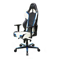 кресло геймерское dxracer racing черно-бело-синее в Комсомольск-на-Амуре