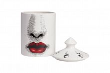 подсвечник белый с крышкой желтые губы пьеро форназетти bacio candle red, 33 см в Комсомольск-на-Амуре