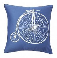 подушка с ретро-велосипедом retro bicycle blue в Комсомольск-на-Амуре