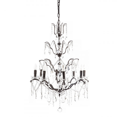 люстра maria theresa grande 8 lamps чёрная, прозрачная в Комсомольск-на-Амуре