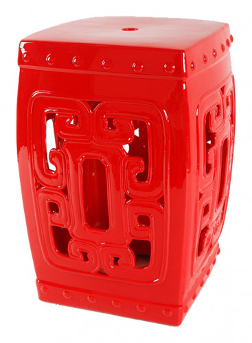 керамический столик-табурет oriental stool red в Комсомольск-на-Амуре