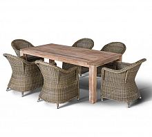 арбаро, обеденная группа на 6 персон, серый в Комсомольск-на-Амуре