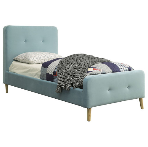 кровать button tufted flannelette blue 90х200 в Комсомольск-на-Амуре