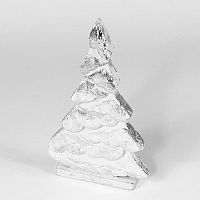 украшение новогоднее на подставке ель серебряная snow tree, 22х11х5 см в Комсомольск-на-Амуре