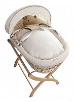 колыбель-переноска premium moses basket натуральная, кремовое белье в Комсомольск-на-Амуре