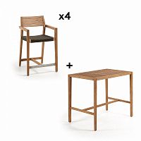 комплект мебели: стол и 4 стула pack 613 cybille от la forma (ex julia grup) в Комсомольск-на-Амуре