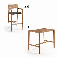 комплект мебели: стол и 4 стула pack 614 cybille от la forma (ex julia grup) в Комсомольск-на-Амуре