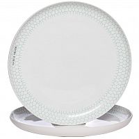 тарелка белая с бирюзовым рисунком 30*30*3,3 в Комсомольск-на-Амуре