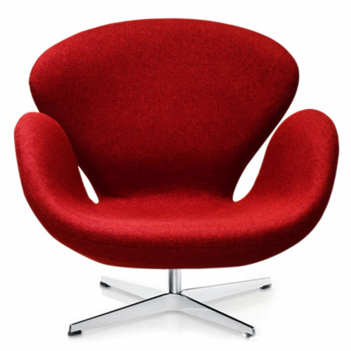 кресло swan chair темно-красное в Комсомольск-на-Амуре