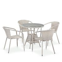 комплект плетеной мебели tyio на 4 персоны молочный в Комсомольск-на-Амуре