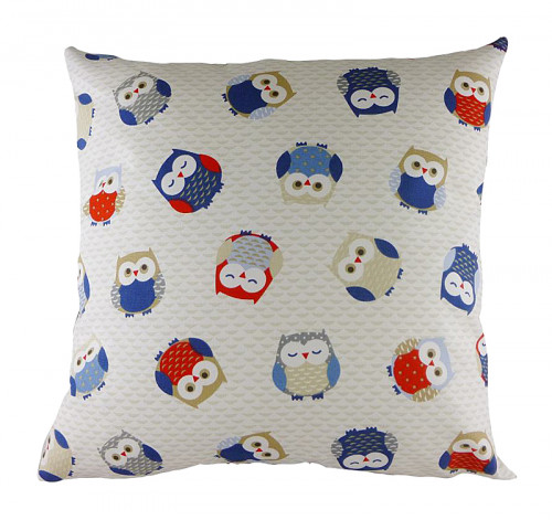 подушка с принтом owl print blue в Комсомольск-на-Амуре