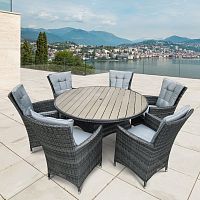 комплект плетеной мебели на 6 персон с большим столом zino в Комсомольск-на-Амуре