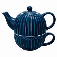 чайник с чашкой alice dark blue в Комсомольск-на-Амуре