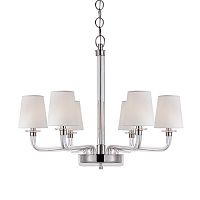 люстра brch9021-6 от delight collection белая/прозрачная/никель в Комсомольск-на-Амуре