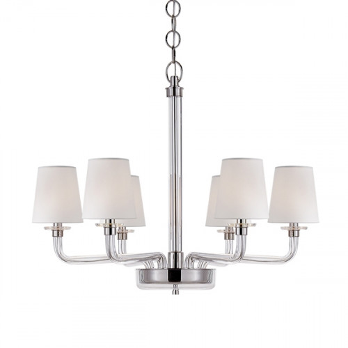 люстра brch9021-6 от delight collection белая/прозрачная/никель в Комсомольск-на-Амуре