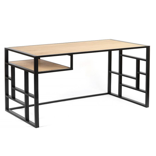 рабочий стол millenium lite black светлый дуб в Комсомольск-на-Амуре