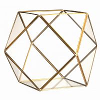 флорариум стеклянный с золотом в винтажном стиле crystal shape в Комсомольск-на-Амуре