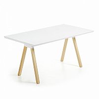 стол stick 140x80 лакированный матовый белый c822l05 от la forma (ex julia grup) в Комсомольск-на-Амуре