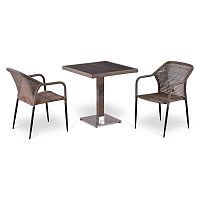 комплект мебели из искуственного ротанга bijos серый на 2 персоны в Комсомольск-на-Амуре