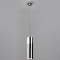 подвесной светильник eurosvet double topper 50135/1 led хром/черный жемчуг в Комсомольск-на-Амуре