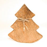 украшение новогоднее ель деревянная wooden tree, 23х23х2,5 см в Комсомольск-на-Амуре