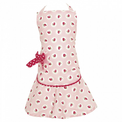 детский фартук w/bow strawberry pale pink в Комсомольск-на-Амуре