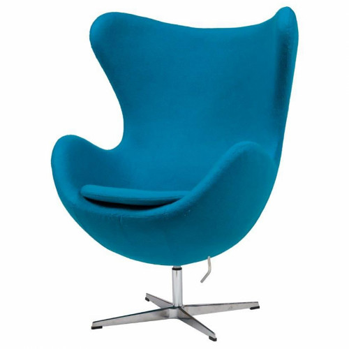 кресло egg chair кашемир голубое в Комсомольск-на-Амуре