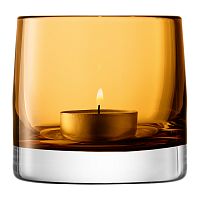 подсвечник стеклянный охра для чайной свечи light colour, 8,5 см в Комсомольск-на-Амуре