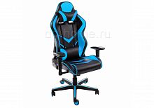 кресло компьютерное racer черное-голубое в Комсомольск-на-Амуре