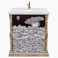 тумба с раковиной старый город снег fornasetti в Комсомольск-на-Амуре