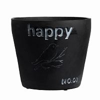 цветочный горшок happy чёрный в Комсомольск-на-Амуре