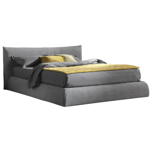 кровать двуспальная 180х200 серая pillow в Комсомольск-на-Амуре