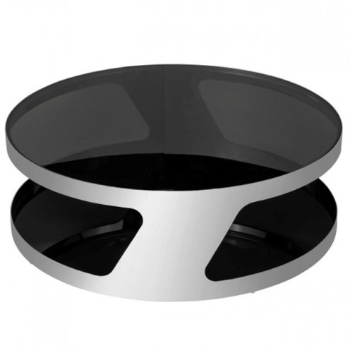 столик журнальный circle black серебряный , чёрный в Комсомольск-на-Амуре