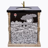 тумба с раковиной старый город нуар fornasetti в Комсомольск-на-Амуре