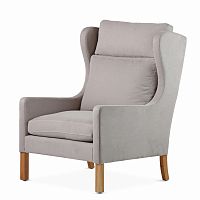 кресло wingback серый в Комсомольск-на-Амуре