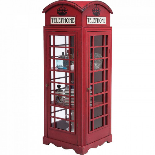 шкаф-витрина london telephone красный в Комсомольск-на-Амуре