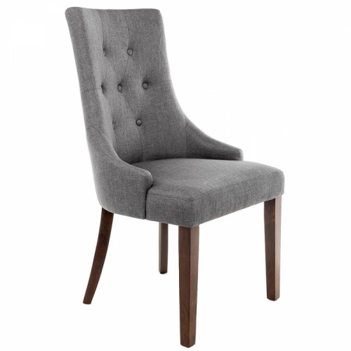 стул деревянный elegance dark walnut / fabric grey в Комсомольск-на-Амуре
