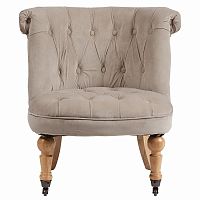 кресло amelie french country chair серо-бежевое в Комсомольск-на-Амуре