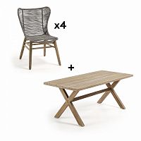 комплект мебели pack 621 brilliant стол + 4 стула от la forma (ex julia grup) в Комсомольск-на-Амуре