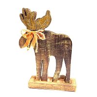 украшение новогоднее деревянное олень reindeer, 29х19х6 см в Комсомольск-на-Амуре